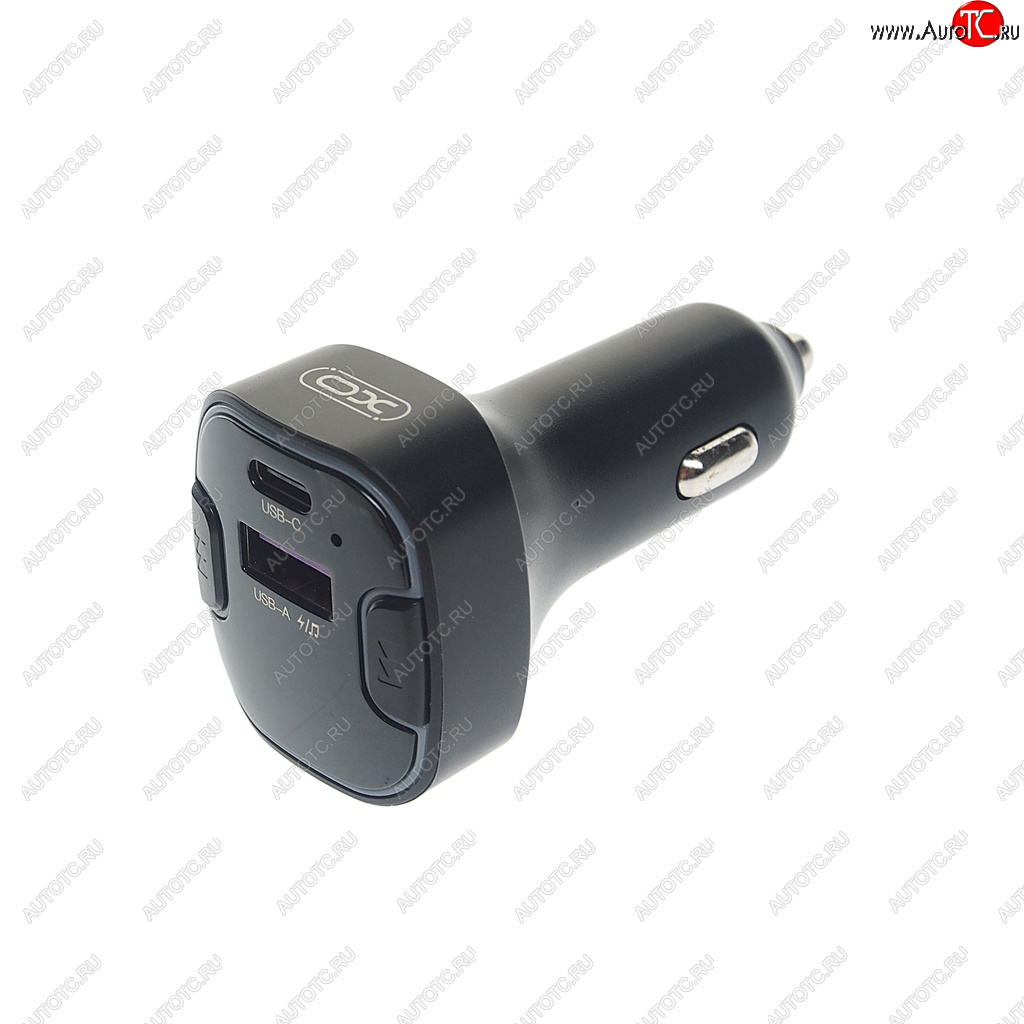 1 039 р. Устройство зарядное в прикуриватель с трансмиттером (bluetooth,hands free) черное XO XO bcc12  с доставкой в г. Вологда