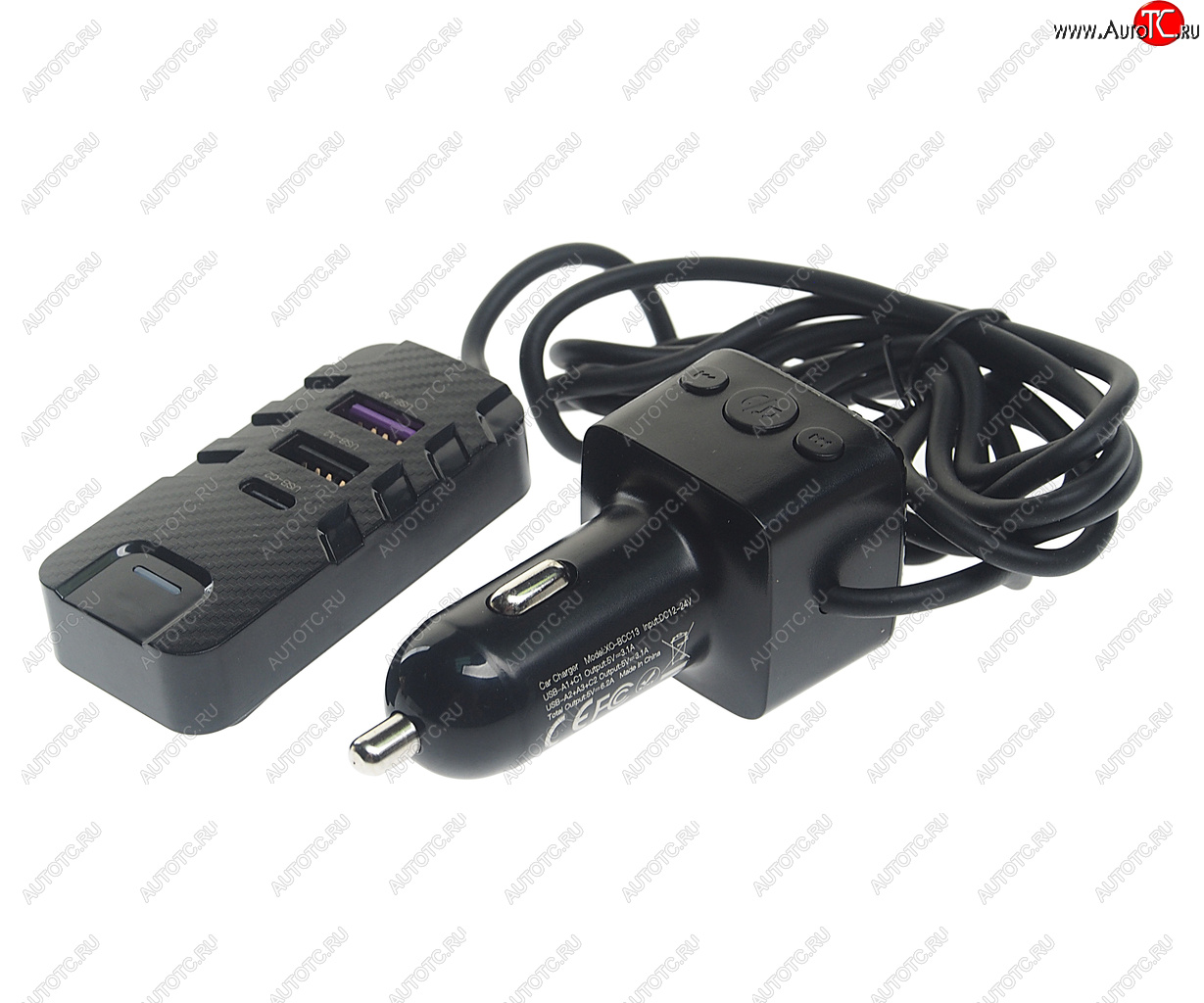 1 189 р. Устройство зарядное в прикуриватель с трансмиттером (bluetooth,hands free) черное XO XO bcc13 black  с доставкой в г. Вологда