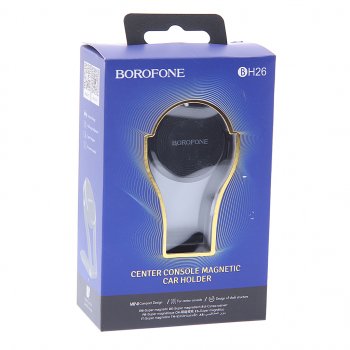 389 р. Держатель телефона универсальный магнитный черный BOROFONE BOROFONE bh26 black  с доставкой в г. Вологда. Увеличить фотографию 3