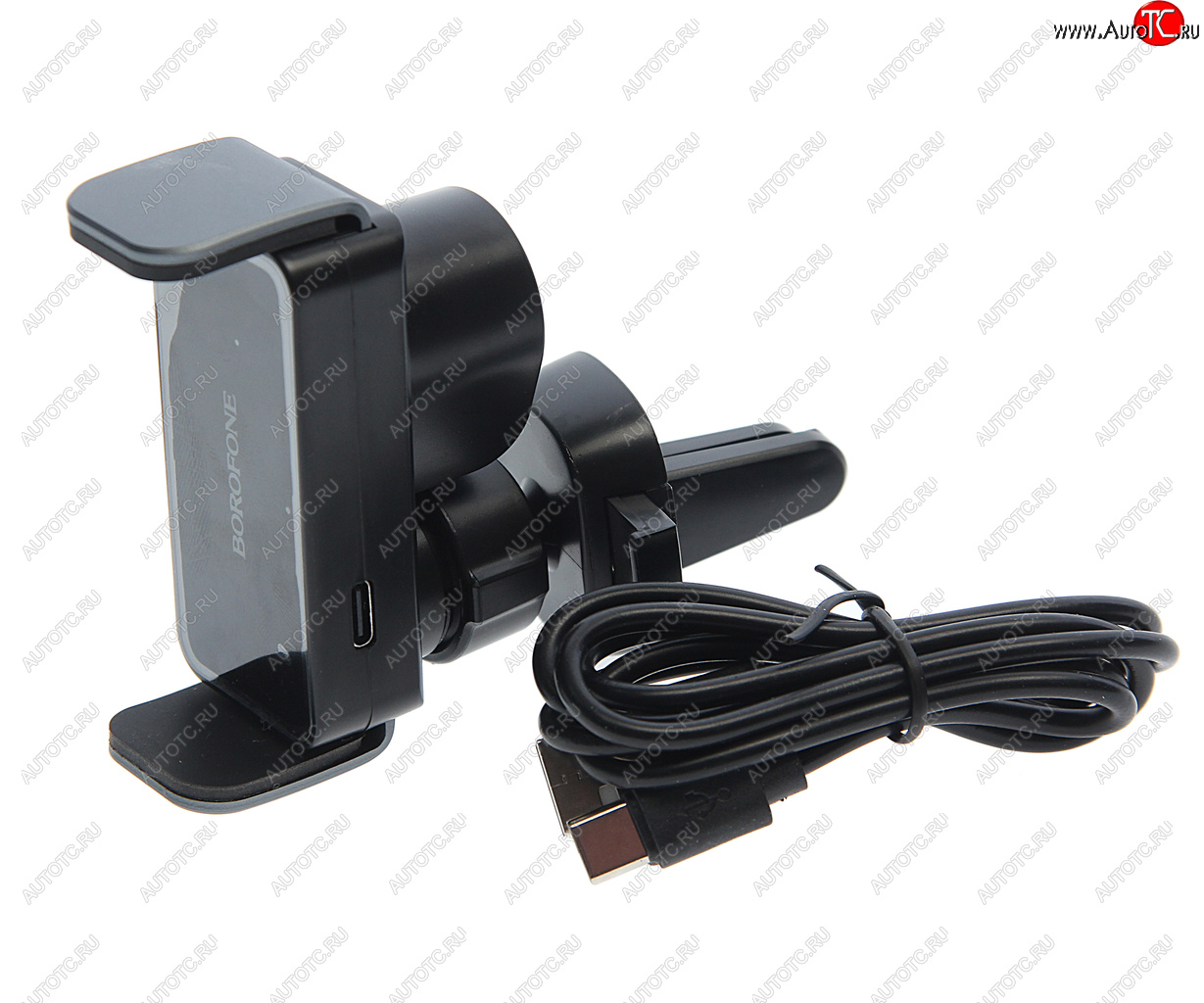 889 р. Держатель телефона на дефлектор BOROFONE BOROFONE bh66 black metal gray  с доставкой в г. Вологда