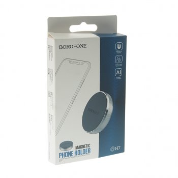 234 р. Держатель телефона универсальный магнитный серебристый BOROFONE BOROFONE bh7 silver  с доставкой в г. Вологда. Увеличить фотографию 3
