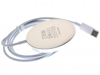 1 399 р. Устройство зарядное беспроводное для iPhone (12-) BOROFONE BOROFONE bq9 silver BOROFONE bq9 silver  с доставкой в г. Вологда. Увеличить фотографию 2