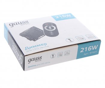 2 399 р. Диммер для светодиодной ленты 12V 216W Basic GAUSS GAUSS bt601  с доставкой в г. Вологда. Увеличить фотографию 5