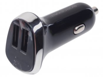 Устройство зарядное в прикуриватель 2USB 12V черное BOROFONE BOROFONE bz15 black