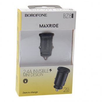 Устройство зарядное в прикуриватель 2USB 12V черное BOROFONE BOROFONE bz8