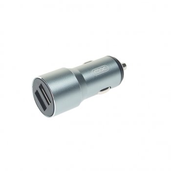 Устройство зарядное в прикуриватель 2USB 12V серое XO XO cc30 gray