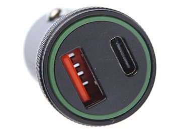569 р. Устройство зарядное в прикуриватель 1USB + 1 Type C 12V черное XO XO cc33 black  с доставкой в г. Вологда. Увеличить фотографию 3