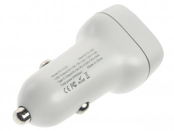 749 р. Устройство зарядное в прикуриватель 1USB + 1 Type C 12V белое XO XO cc37 white  с доставкой в г. Вологда. Увеличить фотографию 3