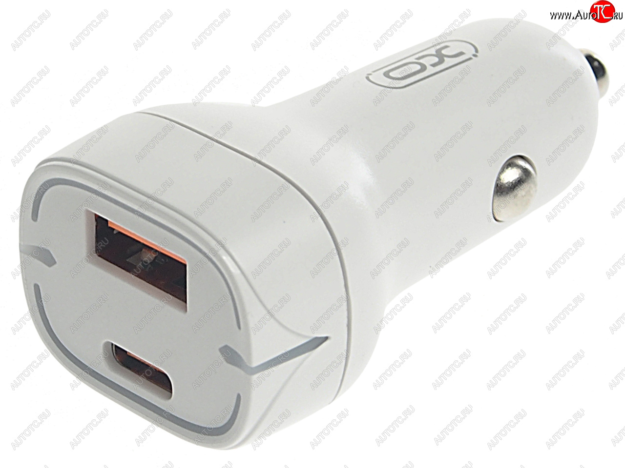 749 р. Устройство зарядное в прикуриватель 1USB + 1 Type C 12V белое XO XO cc37 white  с доставкой в г. Вологда