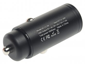 499 р. Устройство зарядное в прикуриватель 1USB 12V черное XO XO cc39 black  с доставкой в г. Вологда. Увеличить фотографию 2