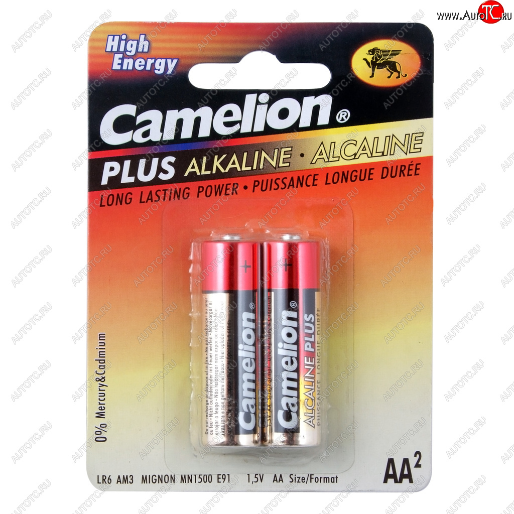 140 р. Батарейка AA LR6 1.5V блистер (2шт.) Alkaline Plus CAMELION CAMELION c-lr6p(2)бл  с доставкой в г. Вологда