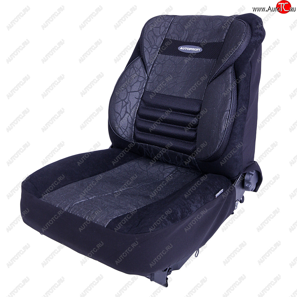7 199 р. Универсальные чехлы сидений (майка, 11 предм., велюр) Comfort Combo AUTOPROFI   (черно-серый)  с доставкой в г. Вологда