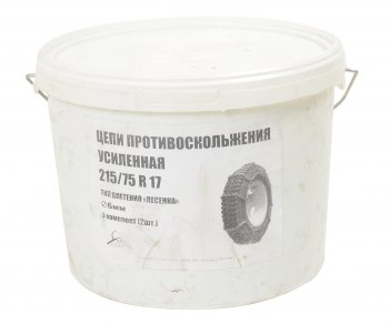 4 949 р. Цепь противоскольжения усиленная d=6мм R17.5 21575 МАЗ-4370 (тип лесенка) 2шт. ЛИМ ПК ЛИМ цп 049  с доставкой в г. Вологда. Увеличить фотографию 3