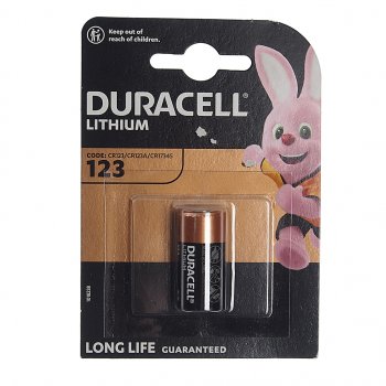 Батарейка CR123A ВС1 3V (фотоаппарат) блистер 1шт. Lithium High Power DURACELL DURACELL cr123-1bl hp