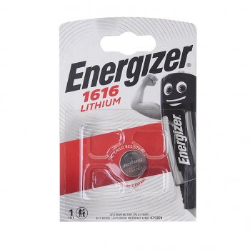 Батарейка CR1616 3V таблетка (пульт сигнализации,ключ) блистер (1шт.) Lithium ENERGIZER ENERGIZER cr1616 bc1