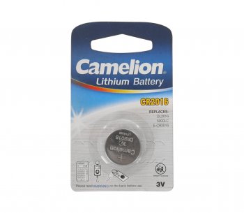 Батарейка CR2016 3V таблетка (пульт сигнализации, ключ) блистер 1шт. Lithium CAMELION CAMELION cr2016-bp1