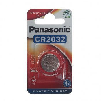 Батарейка CR2032 3V таблетка (пульт сигнализации,ключ) блистер (1шт.) Lithium Power PANASONIC PANASONIC cr-2032el1b cr2032 bl1