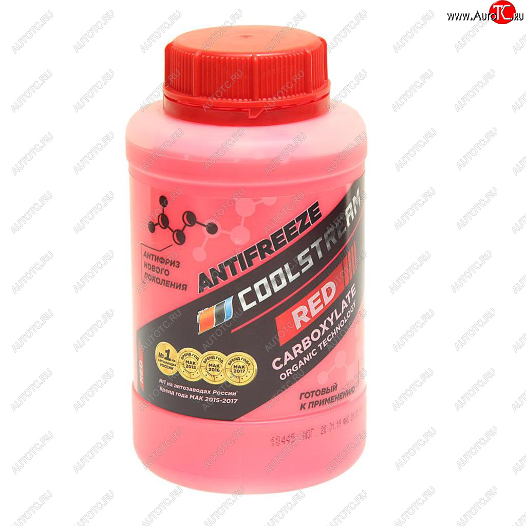 243 р. Антифриз красный -40C 0.9кг Red COOL STREAM COOL STREAM cs-010901-rd  с доставкой в г. Вологда