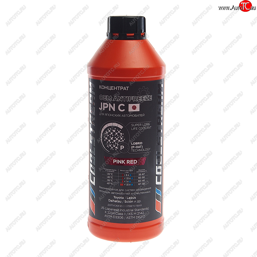1 349 р. Антифриз красный -76C концентрат 1.5л JPN COOL STREAM COOL STREAM cs-011014-c-rd  с доставкой в г. Вологда