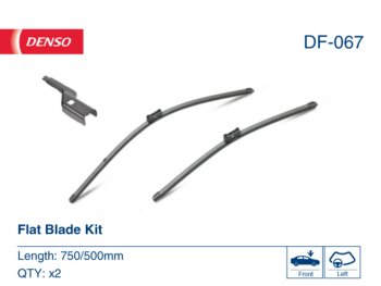 3 999 р. Щетка стеклоочистителя FORD Transit (14-) 750500мм бескаркасная комплект DENSO DENSO df-067  с доставкой в г. Вологда. Увеличить фотографию 3