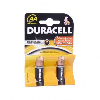 Батарейка AA LR6 1.5V картон 2шт. (цена за 1шт.) Alkaline Basic DURACELL DURACELL d-lr6n(2)бл