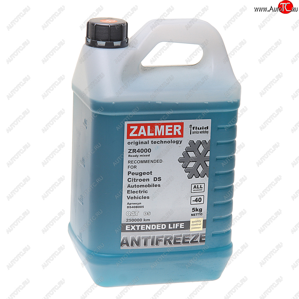 1 789 р. Антифриз сине-зеленый -40C ZR4000 DS OAT 5кг ZALMER ZALMER ds40b005  с доставкой в г. Вологда
