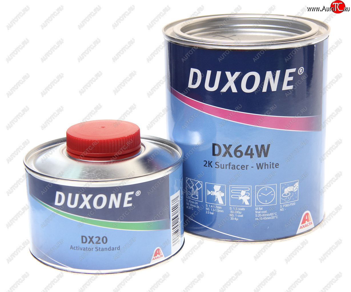 2 599 р. Грунт белый DX64W 1л с отвердителем DX20 0.25л DUXONE DU PONT dx64w1dx2002 DU PONT dx64w1dx2002  с доставкой в г. Вологда
