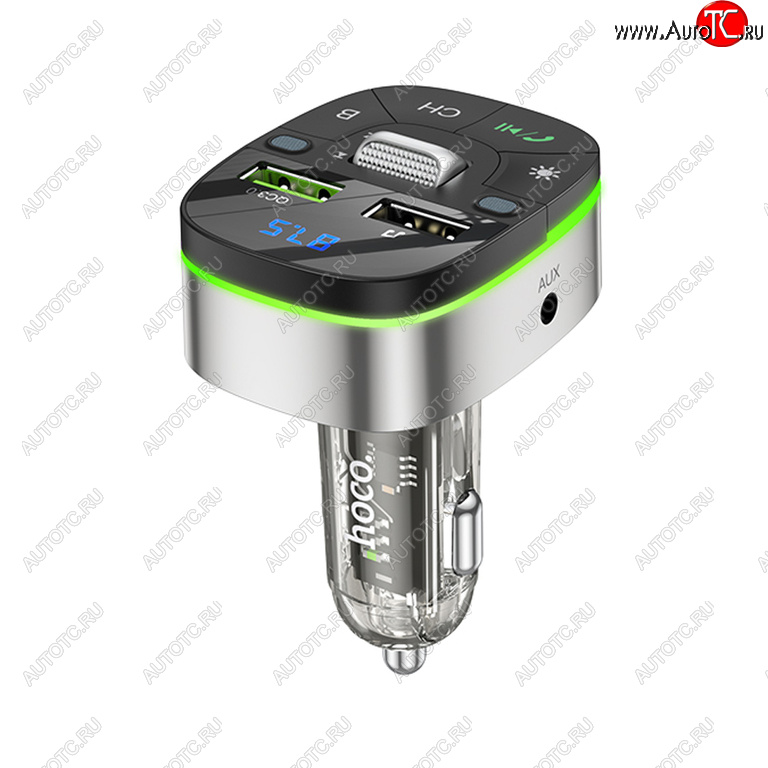 1 289 р. Устройство зарядное в прикуриватель с трансмиттером (bluetooth,hands free) HOCO HOCO e71 jazz black HOCO e71 jazz black  с доставкой в г. Вологда