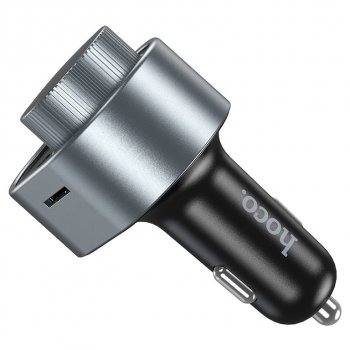 1 279 р. Устройство зарядное в прикуриватель с трансмиттером (bluetooth,hands free) HOCO HOCO e72 metal gray  с доставкой в г. Вологда. Увеличить фотографию 5