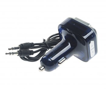 1 499 р. Устройство зарядное в прикуриватель с трансмиттером (bluetooth,hands free) HOCO HOCO e75 тмн-синий  с доставкой в г. Вологда. Увеличить фотографию 2