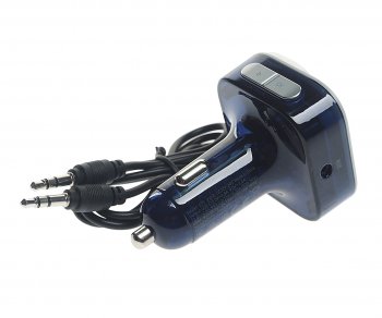 1 499 р. Устройство зарядное в прикуриватель с трансмиттером (bluetooth,hands free) HOCO HOCO e75 тмн-синий  с доставкой в г. Вологда. Увеличить фотографию 3