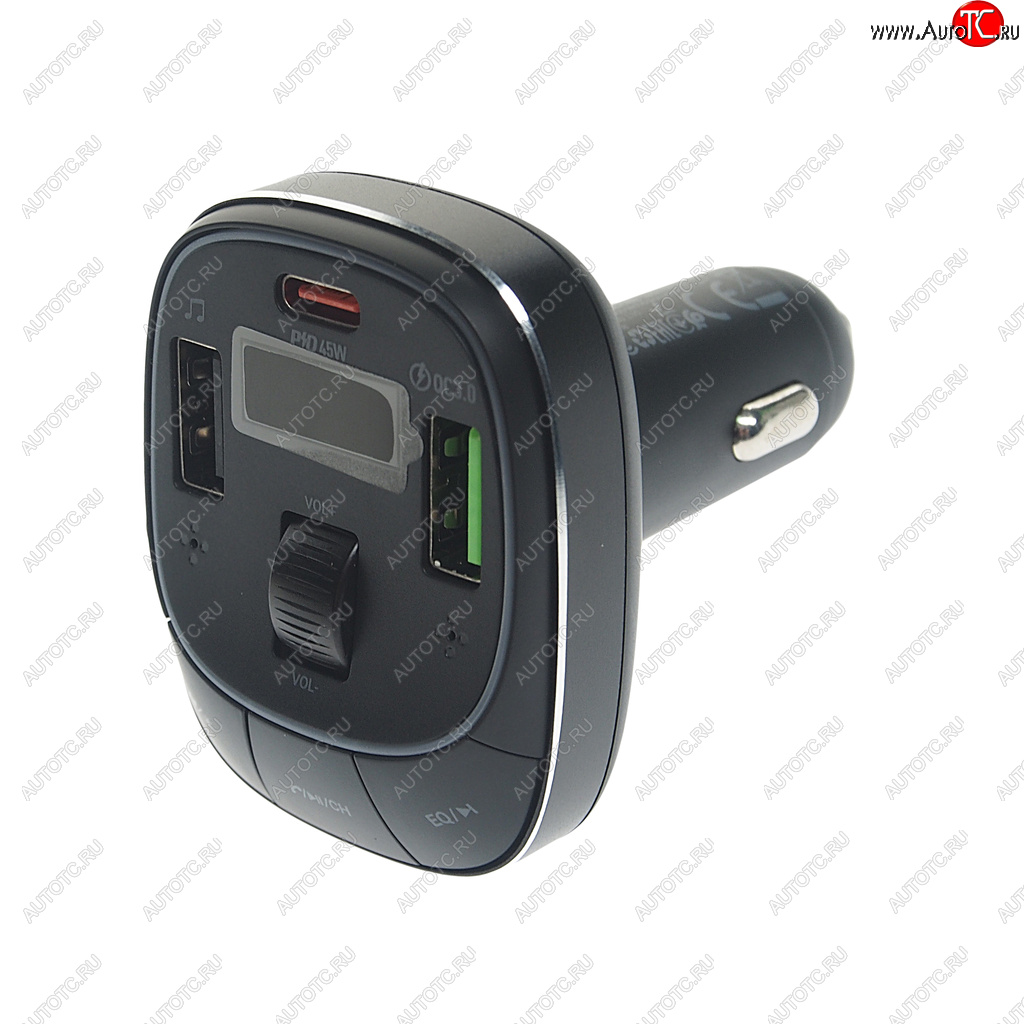 1 669 р. Устройство зарядное в прикуриватель с трансмиттером (bluetooth,hands free) HOCO HOCO e76 черный HOCO e76 черный  с доставкой в г. Вологда