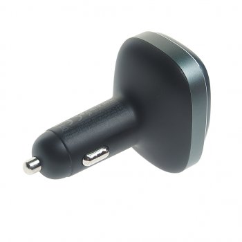 1 669 р. Устройство зарядное в прикуриватель с трансмиттером (bluetooth,hands free) HOCO HOCO e76 серый  с доставкой в г. Вологда. Увеличить фотографию 3