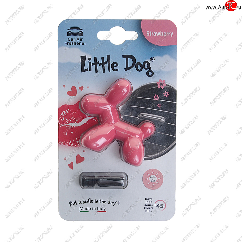 295 р. Ароматизатор на дефлектор полимерный (Клубника) Little Dog DRIVE INT DRIVE INT ed1111  с доставкой в г. Вологда