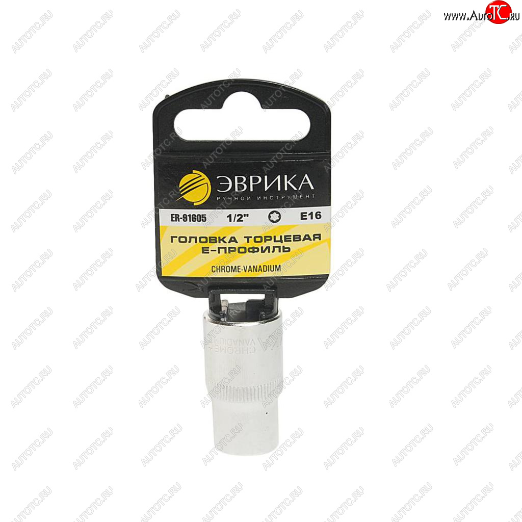86 р. Головка торцевая 1/2 TORX E16 с держателем ЭВРИКА ЭВРИКА er-91605h ЭВРИКА er-91605h  с доставкой в г. Вологда