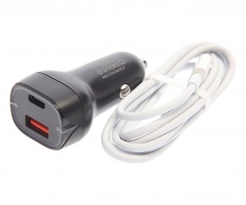 Устройство зарядное в прикуриватель 1USB + 1 Type C 12V кабель USB Type C EARLDOM EARLDOM es-cc2c black