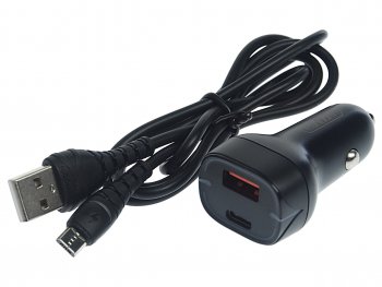 Устройство зарядное в прикуриватель 1USB 12V кабель micro USB EARLDOM EARLDOM es-cc2m black