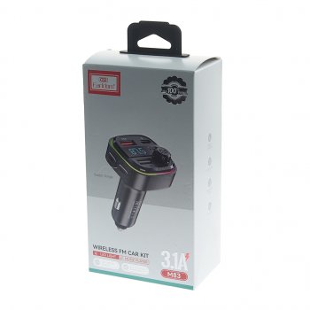 899 р. Устройство зарядное в прикуриватель с трансмиттером (bluetooth,hands free) EARLDOM EARLDOM et-m83 black  с доставкой в г. Вологда. Увеличить фотографию 3