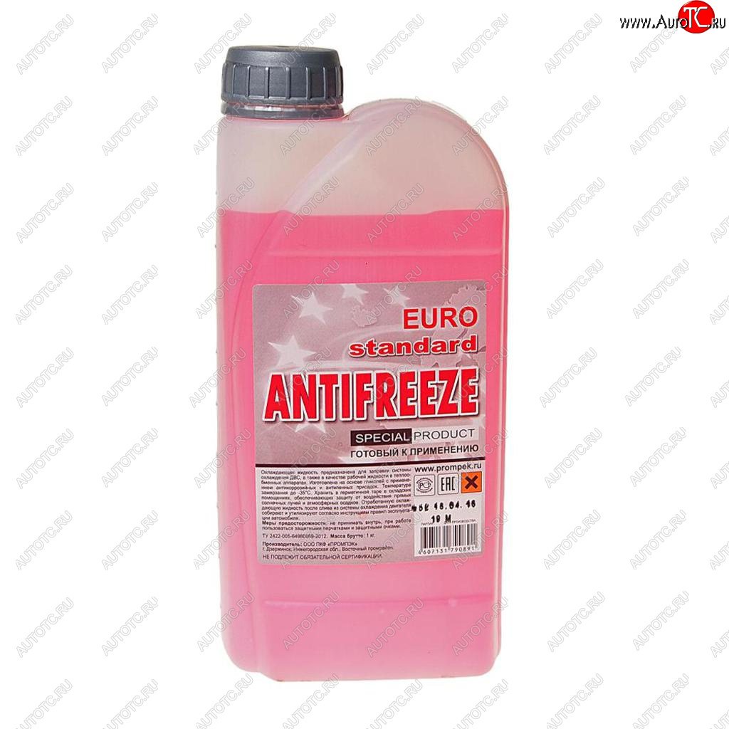 256 р. Антифриз красный -35C 1л EURO STANDARD EURO STANDARD eurored1  с доставкой в г. Вологда