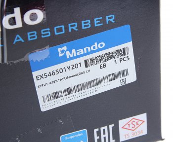 4 099 р. Амортизатор KIA Picanto (11-) передний левый газовый (high suspension) MANDO MANDO ex546501y201 MANDO ex546501y201  с доставкой в г. Вологда. Увеличить фотографию 6