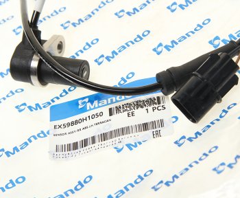 2 299 р. Датчик АБС HYUNDAI Terracan (01-) колеса заднего левого MANDO MANDO ex59880h1050 MANDO ex59880h1050  с доставкой в г. Вологда. Увеличить фотографию 2