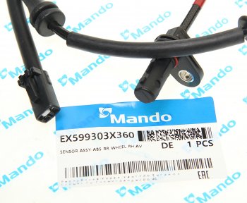 659 р. Датчик АБС HYUNDAI Elantra (11-) колеса заднего правого MANDO MANDO ex599303x360 MANDO ex599303x360  с доставкой в г. Вологда. Увеличить фотографию 2