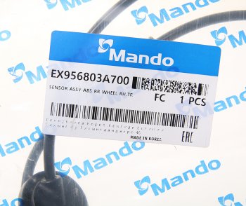1 989 р. Датчик АБС HYUNDAI Trajet (04-) колеса переднего правого MANDO MANDO ex956803a700 MANDO ex956803a700  с доставкой в г. Вологда. Увеличить фотографию 2