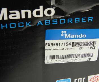 8 949 р. Амортизатор CHEVROLET Aveo (12-) (1.6) передний левый газовый MANDO MANDO ex95917154  с доставкой в г. Вологда. Увеличить фотографию 6