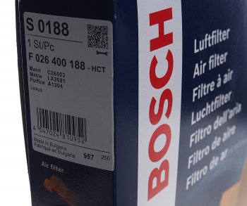 1 069 р. Фильтр воздушный TOYOTA Camry (06-),Rav 4 (06-) BOSCH BOSCH f026400188 BOSCH f026400188  с доставкой в г. Вологда. Увеличить фотографию 2