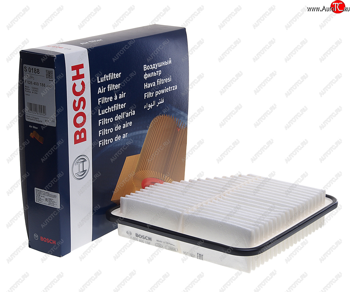 1 069 р. Фильтр воздушный TOYOTA Camry (06-),Rav 4 (06-) BOSCH BOSCH f026400188 BOSCH f026400188  с доставкой в г. Вологда