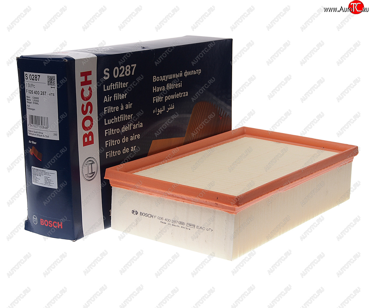 1 099 р. Фильтр воздушный VW Golf (2.0 D) AUDI A3 (1.6 D) SEAT Leon (1.8 T) BOSCH BOSCH f026400287  с доставкой в г. Вологда