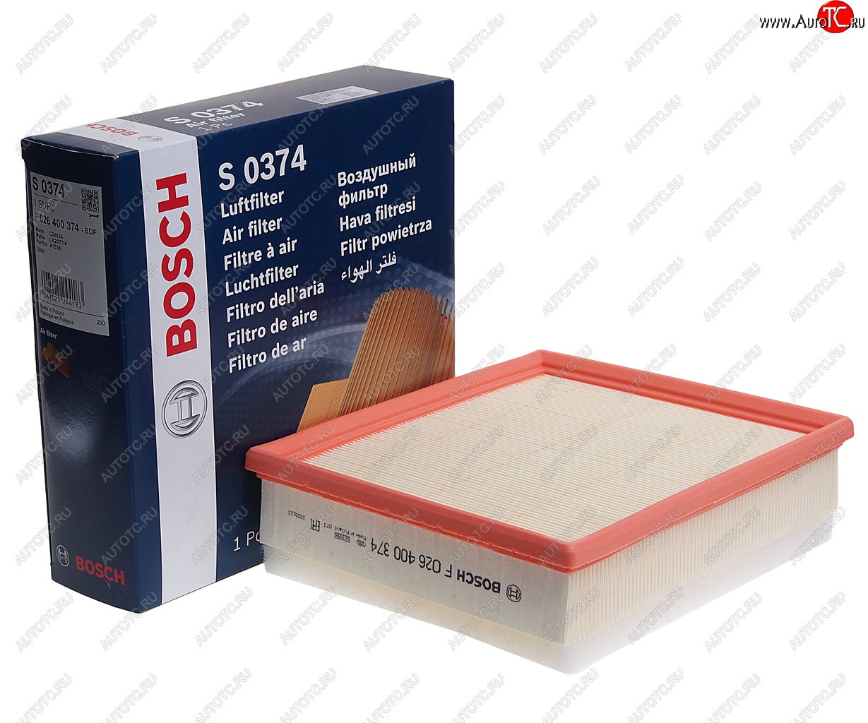 1 789 р. Фильтр воздушный BMW 1 (F20,F21),3 (F30,F31) (N47) BOSCH BOSCH f026400374  с доставкой в г. Вологда