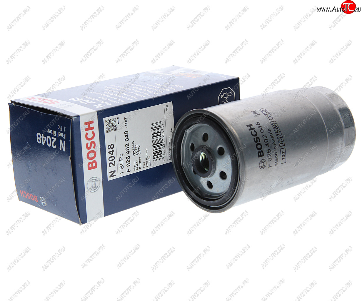 1 769 р. Фильтр топливный HYUNDAI Verna,Getz,Starex H-1,Matrix,Santa Fe (дв.В4CB) (CRDI) BOSCH BOSCH f026402048 BOSCH f026402048  с доставкой в г. Вологда