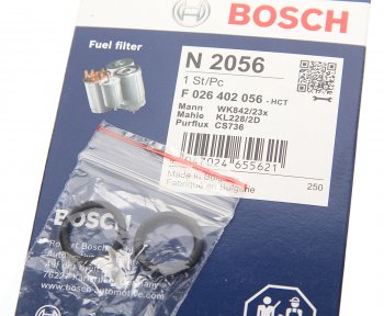 2 179 р. Фильтр топливный MERCEDES C (W203) (05-) BOSCH BOSCH f026402056  с доставкой в г. Вологда. Увеличить фотографию 2